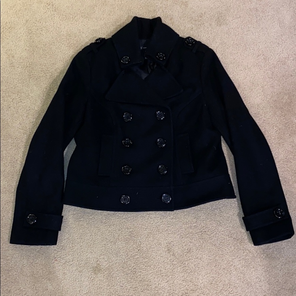 INC Size Large- Black Pea Coat